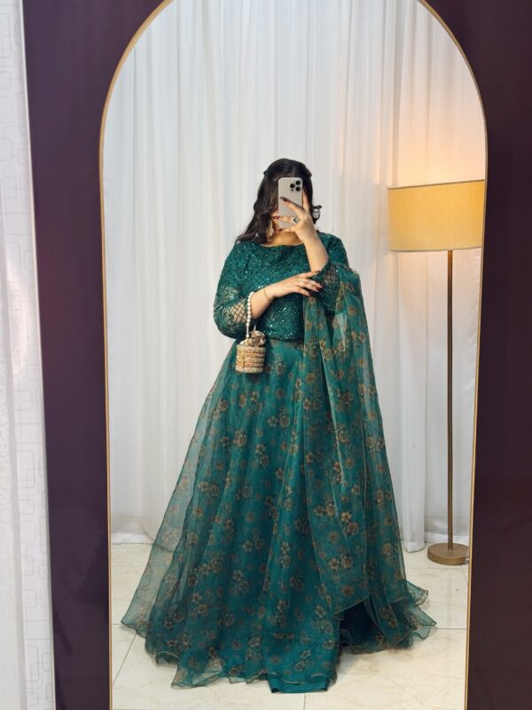 Zircon Zinc Lehnga Choli - Image 4