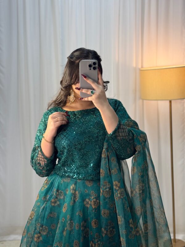 Zircon Zinc Lehnga Choli - Image 3